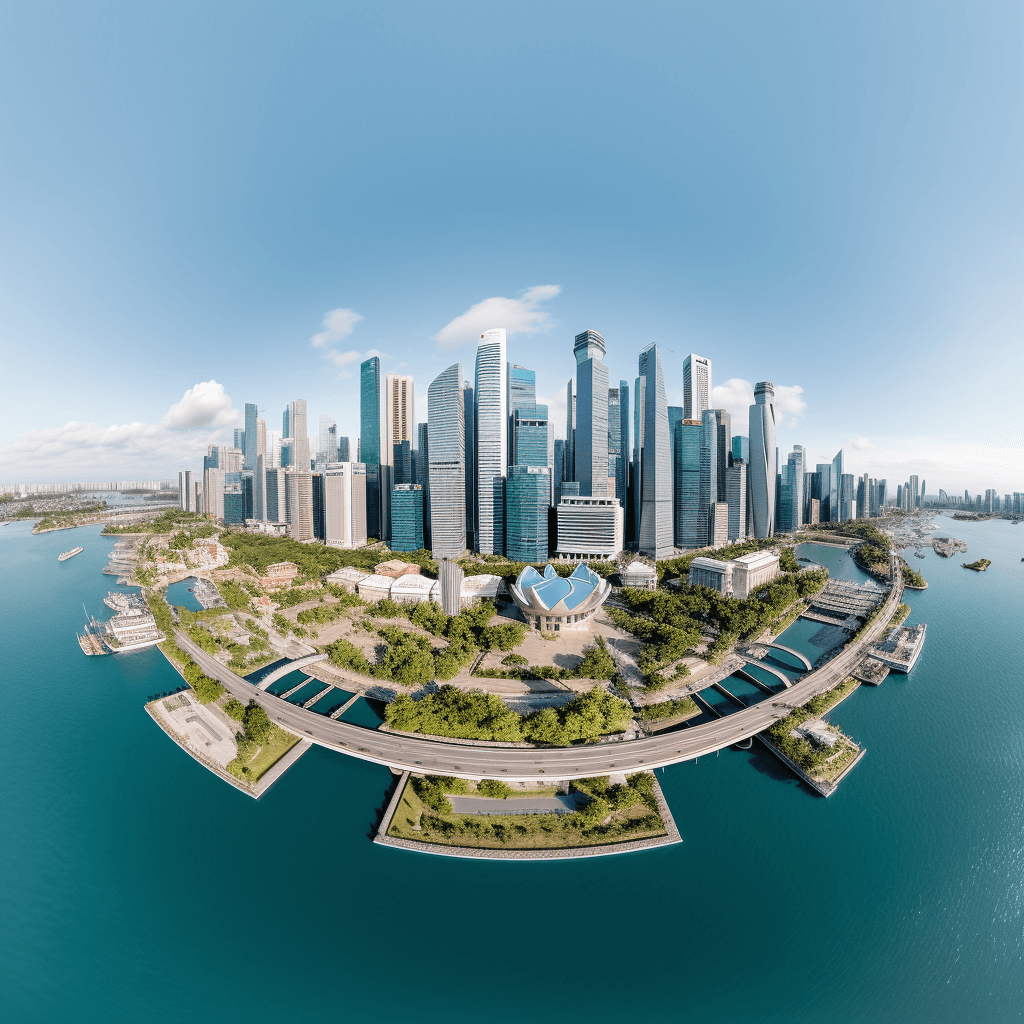 round-view-of-singapore-lion-city